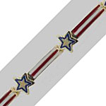 14k Gold Stars and Stripes Hawaiian Bracelet